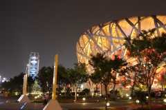北京オリンピックのシンボル、鳥の巣。９万人以上収容。歓声があがると地鳴りのようでした。