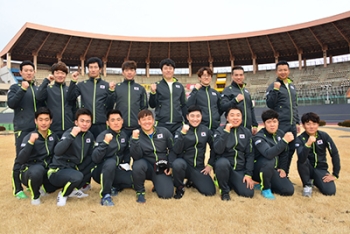 健闘を誓う韓国選手