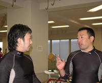 中村美千隆選手（右） 奥谷広巳選手（左）