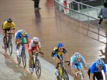 ポイントレースの飯島。冷静なレース運びだった。
