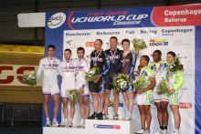 チームスプリント表彰台