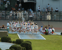 本日行われた地元有名連による阿波踊り