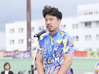ドリームレース出場選手を代表して意気込みを語る、古性優作選手
