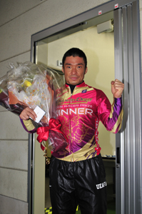 勝った武田豊樹選手。