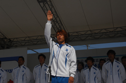 浅井康太選手の開会宣言