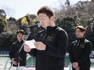 敢闘宣言をする深谷知広選手